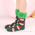 Customized Non-slip Sherpa-lined Winter Slipper Socks